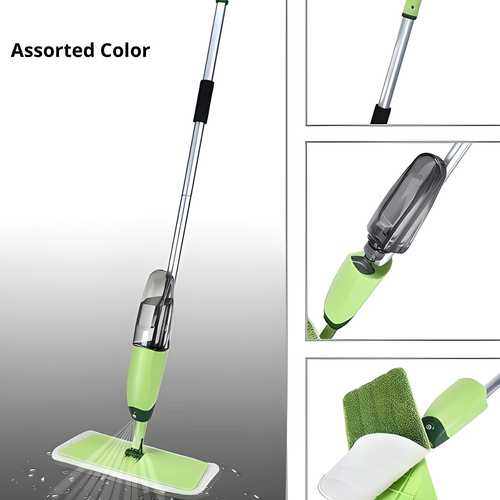 Lightweight spray mop for daily floor cleaning.